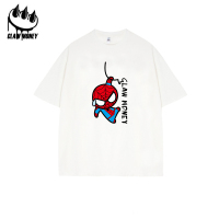 Claw money夏季新款短袖男半袖潮流情侣装纯棉上衣服ins动漫印花