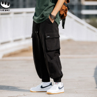 Claw money工装裤子男美式ins潮夏季薄款宽松百搭潮流九分休闲裤