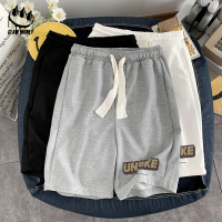 Claw money夏季华夫格运动短裤男韩版宽松五分裤青少年休闲中裤子