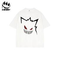 Claw money夏季新款短袖t恤男ins港风高街卡通印花潮牌学生体恤衫