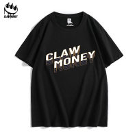Claw money2件短袖t恤男纯棉男款夏季新款体恤宽松大码情侣半袖潮