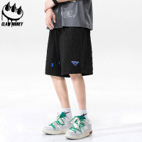 Claw money字母钢印运动短裤男夏季潮流宽松直筒裤大码五分裤子潮