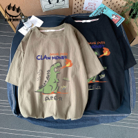 claw money时尚潮牌棉麻短袖T恤男休闲宽松半袖青少年帅气半截袖