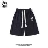 CLAW MONEY直筒短裤男夏季潮流高街帅气五分裤子港风休闲阔腿中裤
