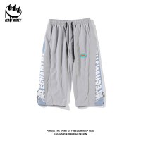 CLAW MONEY裤子男夏季大码宽松百搭休闲裤潮流港风街头运动七分裤