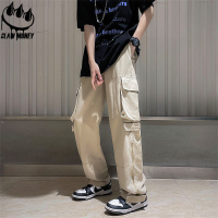 Claw moneyvintage美式复古工装裤男夏季日系潮牌长裤直筒九分裤