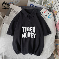 claw money夏季潮流polo衫男潮牌oversize翻领T恤青少年帅气体恤
