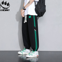 Claw moneyvintage美式复古裤男夏季日系潮牌休闲束脚直筒九分裤