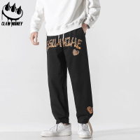 Claw money裤子男夏季潮牌薄款宽松九分卫裤美式束脚运动休闲长裤