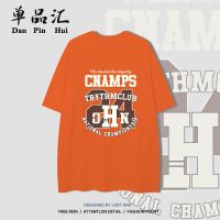 单品汇 国潮创意后背字母印花T恤女夏季纯棉短袖港风韩版宽松上衣