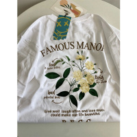 单品汇100%纯棉短袖t恤男女无性别穿搭日系简约印花宽松情侣上衣