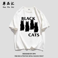 单品汇2022夏季新款别致复古纯棉短袖t恤设计感美式潮牌学生上衣