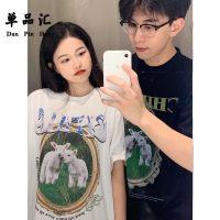 单品汇设计感小众潮牌短袖T恤男女款2022年夏装情侣装纯棉体恤衫