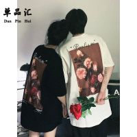 单品汇情侣装欧美潮牌短袖T恤男女oversize设计感小众纯棉上衣服