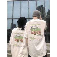 单品汇高级感不一样情侣装纯棉短袖T恤男女oversize夏季新款半袖