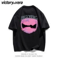 VICTORYVERA美式高街复古黑色短袖t恤女2022夏季新款韩版宽松上衣