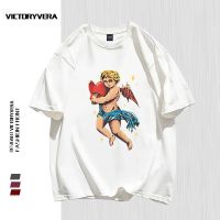 VICTORYVERA卡通时尚短袖t恤女2022夏季新款休闲宽松bf闺蜜装上衣