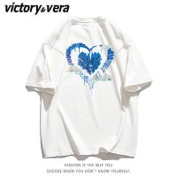 VICTORYVERA短袖t恤女夏季宽松学生韩版bf原宿风百搭情侣半袖上衣