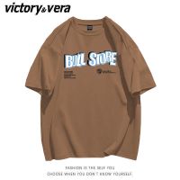 VICTORYVERA夏季2022新款韩版潮ins短袖t恤女宽松百搭情侣上衣服