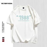 VICTORYVERA宽松休闲港风短袖t恤女学生ins百搭情侣学院风上衣服