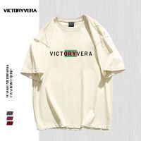 VICTORYVERA泫雅风短袖t恤女学生ins宽松个性百搭国潮情侣上衣服