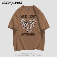 VICTORYVERA夏季新款时尚复古港风短袖T恤女学生宽松上衣百搭ins