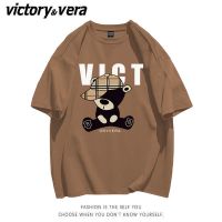 VICTORYVERAins潮牌小熊短袖t恤女夏季新款韩版宽松学生百搭上衣