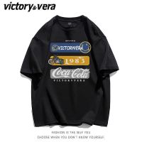 VICTORYVERA美式街头卡通印花短袖T恤女2022新款夏季宽松韩版上衣