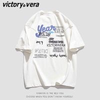 VICTORYVERA夏季潮流情侣装短袖t恤女学生宽松慵懒风上衣百搭ins