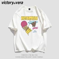 VICTORYVERA夏季2022新款短袖t恤女盐系宽松学院风半袖打底衫上衣