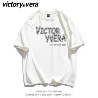 VICTORYVERA短袖t恤女韩版宽松ins国潮牌美式复古字母印花上衣服