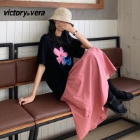 Victory&vera洋气网红气质搭配设计感减龄小清新夏季甜美体恤上衣