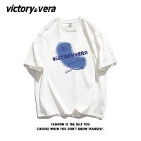 VICTORYVERA夏季2022新款潮牌短袖t恤女宽松纯棉设计感半袖上衣服
