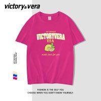VICTORYVERA夏季2022新款原宿风趣味短袖t恤女宽松纯棉半袖上衣服