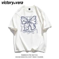 VICTORYVERA盐系卡通日系半袖女2022夏季学生宽松慵懒风短袖百搭