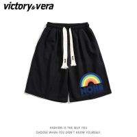 VICTORYVERA运动短裤男女夏季宽松直筒显瘦休闲ins潮阔腿黑色短裤
