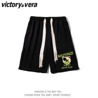 VICTORYVERA黑色五分休闲运动短裤子男女学生宽松夏季新款百搭ins