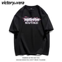 VICTORYVERA日系夏季新款短袖T恤女韩版小众字母印花简约学生上衣