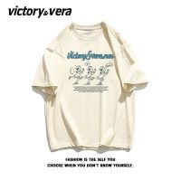 VICTORYVERA国潮街头风卡通印花短袖t恤女100%纯棉夏季半袖体恤衫