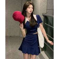 VICTORYVERA学院风俏皮活泼性感半身裙子运动休闲时尚辣妹两件套