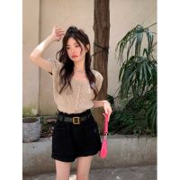 VICTORYVERA夏季新款短袖针织衫修身显瘦小开衫夏季短款气质上衣