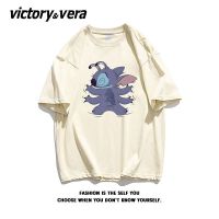 VICTORYVERA夏季2022新款卡通短袖t恤女宽松纯棉ins风半袖上衣服