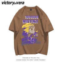 VICTORYVERA美式街头ins潮牌印花短袖t恤女2022新款夏季宽松上衣