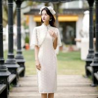 2021新款司藤款旗袍改良版女披肩无袖年轻小个子短款高档旗袍裙