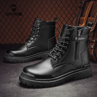 oyy2023新款秋冬季高帮百搭马丁鞋小皮鞋-