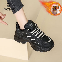 oyy2023新款老爹鞋女冬季加绒厚底百搭运动鞋