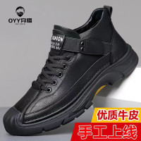oyy2023新款[羊毛]真皮休闲高帮鞋棉鞋男士马丁靴