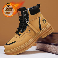 oyy2023新款加绒马丁靴英伦风工装机车鞋百搭休闲潮鞋冬季