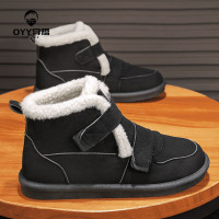 oyy2023新款冬季雪地靴棉鞋加绒保暖靴羊羔毛魔术贴高帮鞋户外