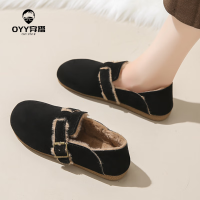 oyy2023新款女鞋冬季加绒孕妇棉鞋外出防滑靴子妈妈鞋脚宽脚胖专